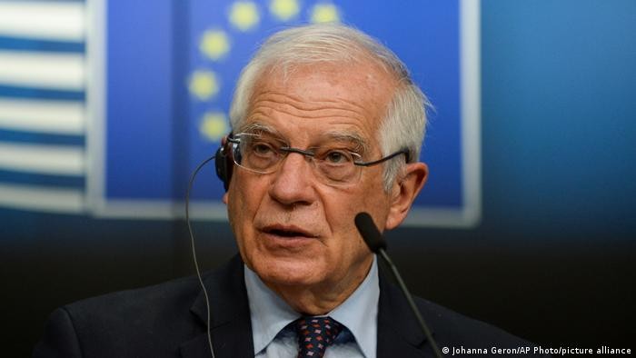 Đại diện cấp cao phụ trách chính sách an ninh và đối ngoại của Liên minh châu Âu (EU) Josep Borrell cảnh báo khối này nên sẵn sàng đối mặt với tình trạng xấu đi trong quan hệ với Nga. (Nguồn: DW)