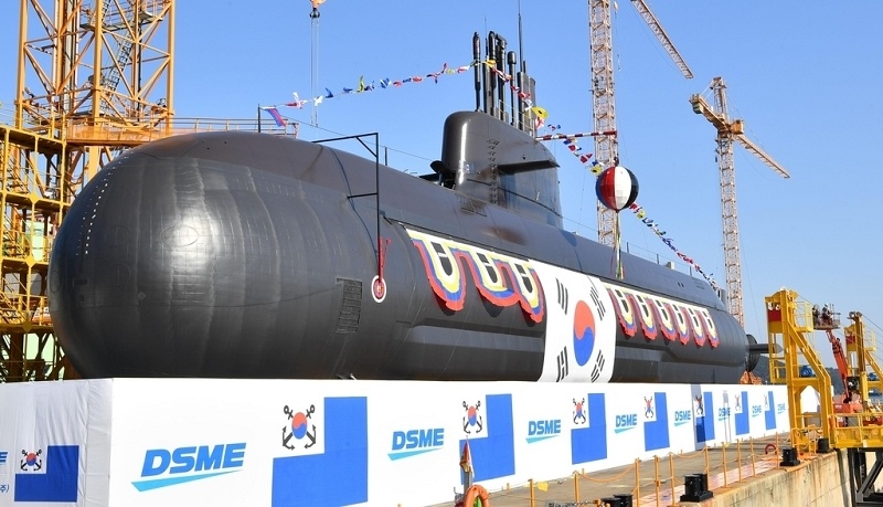 Công ty đóng tàu và hải dương Daewoo hiện đang đóng tàu ngầm bằng công nghệ trong nước. (Nguồn: Korea Herald)