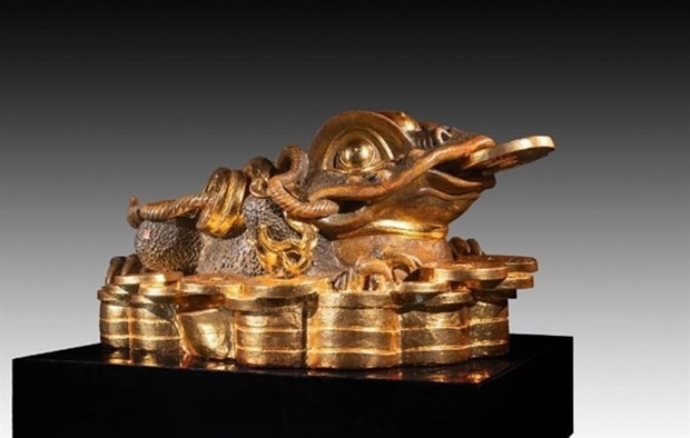 The sculpture of the toad sets a world record as the largest ceramic sculpture of a mythical creature. (Photo courtesy of Guinness World Records)