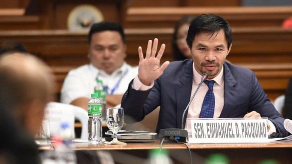 Ông Pacquiao tham gia chính trị từ năm 2010 và đang là một Thượng nghị sĩ. (Nguồn: AFP)