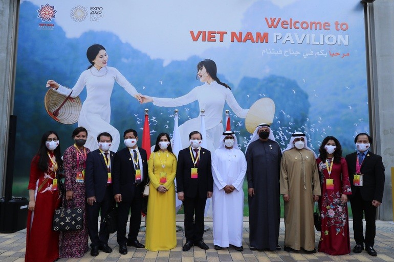 Thứ trưởng Tạ Quang Đông khẳng định, sự hiện diện của Việt Nam tại EXPO 2020 Dubai đã đưa hình ảnh Việt Nam tới gần hơn 191 quốc gia khác trên thế giới (Ảnh: Bộ VH,TT&DL).