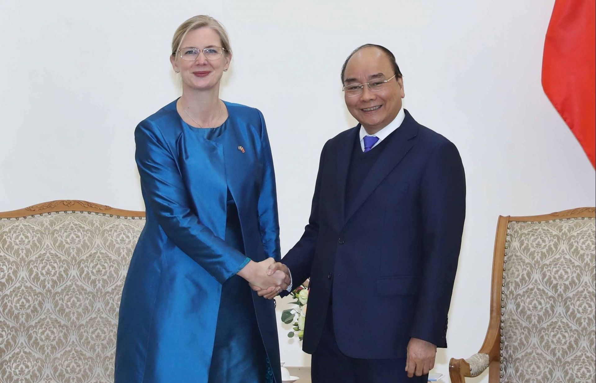 Thủ tướng Nguyễn Xuân Phúc tiếp Đại sứ Thụy Điển Ann Mawe