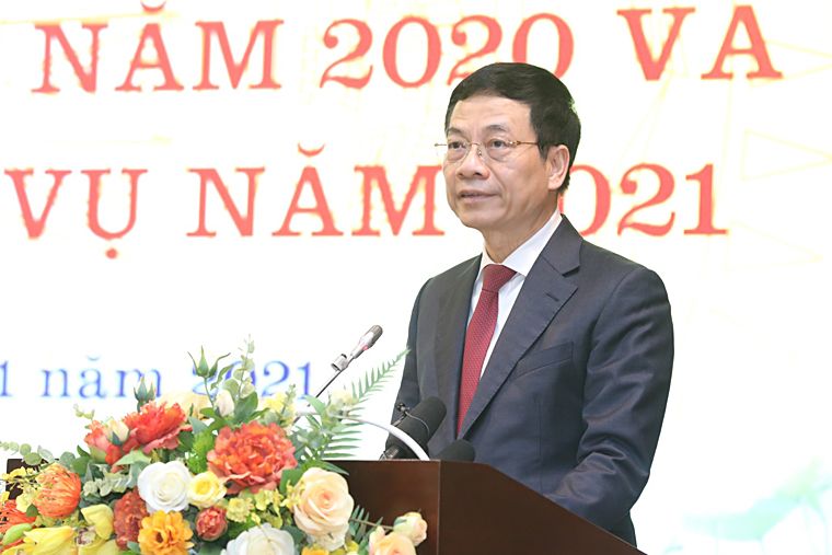  Bộ trưởng Bộ TT&TT Nguyễn Mạnh Hùng phát biểu khai mạc Hội nghị