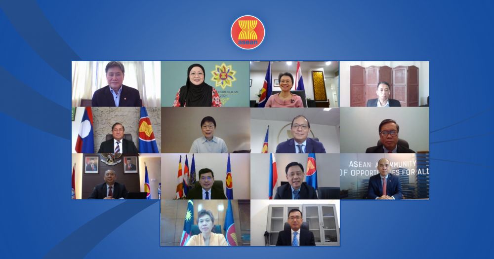 cuộc họp đầu tiên của Ủy ban các Đại diện Thường trực tại ASEAN (CPR) trong năm Chủ tịch ASEAN 2021 của Brunei bằng hình thức trực tuyến. 