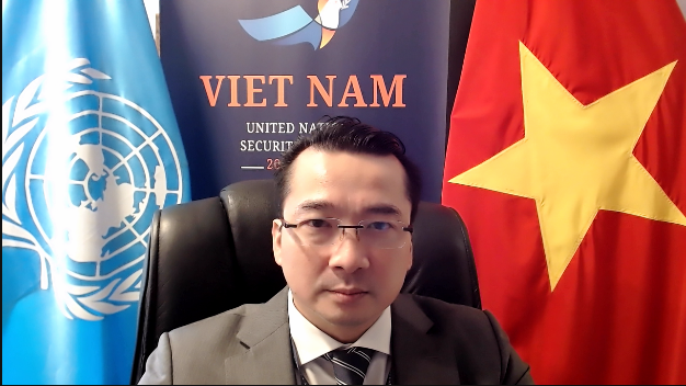 Phát biểu tại cuộc họp, Đại sứ Phạm Hải Anh, Đại biện Lâm thời của Việt Nam tại tại LHQ