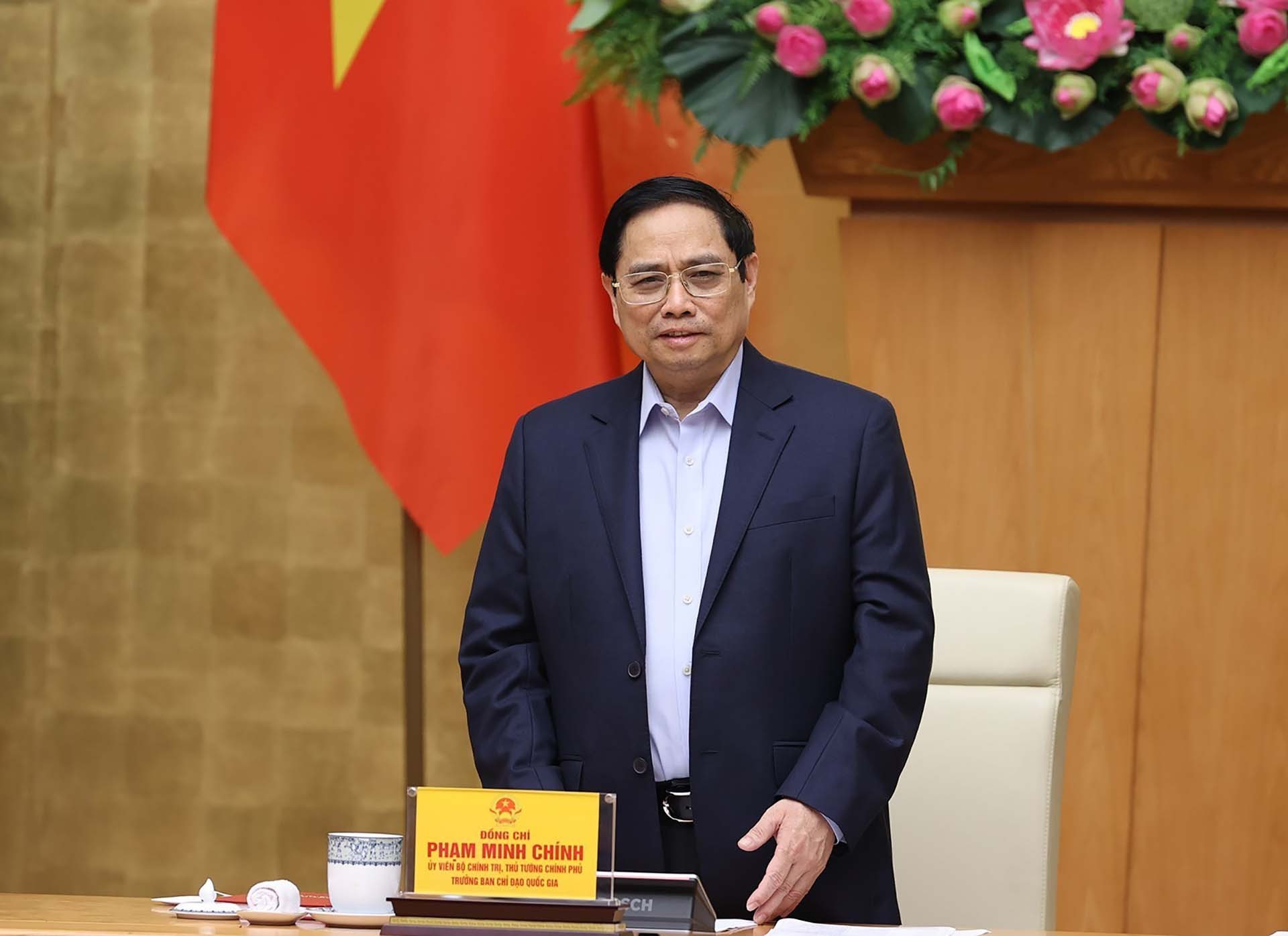 Thủ tướng Phạm Minh Chính phát biểu chỉ đạo. (Nguồn: TTXVN)