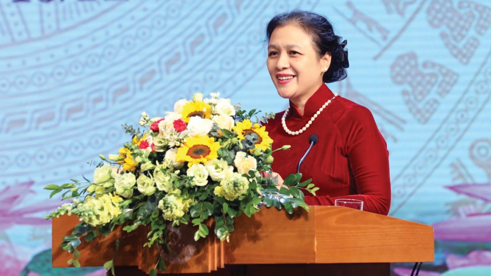 Chủ tịch Liên hiệp các Tổ chức hữu nghị Việt Nam (VUFO) Nguyễn Phương Nga. (Ảnh: Tuấn Việt)