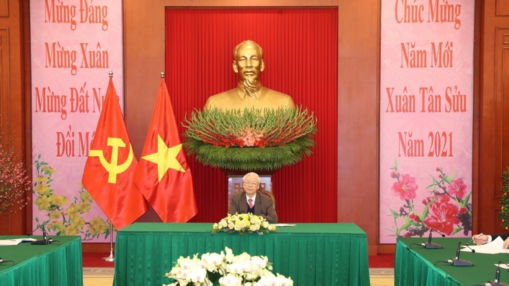 Điện đàm giữa Tổng Bí thư, Chủ tịch nước Nguyễn Phú Trọng và Tổng Bí thư, Chủ tịch nước Trung Quốc Tập Cận Bình