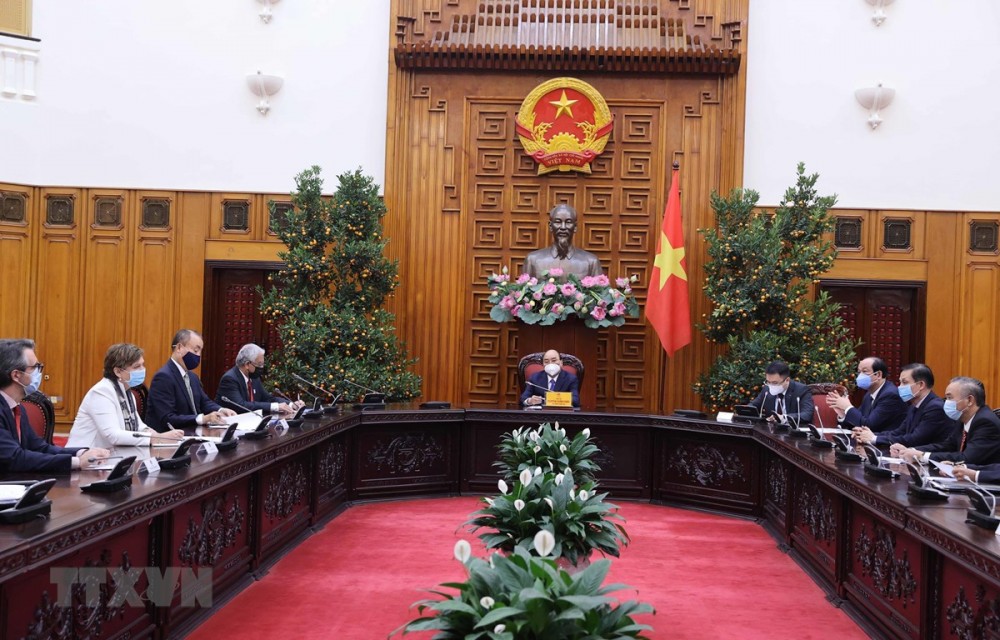 hủ tướng Nguyễn Xuân Phúc tiếp các đại sứ, trưởng đại diện các tổ chức của Liên hợp quốc tại Việt Nam
