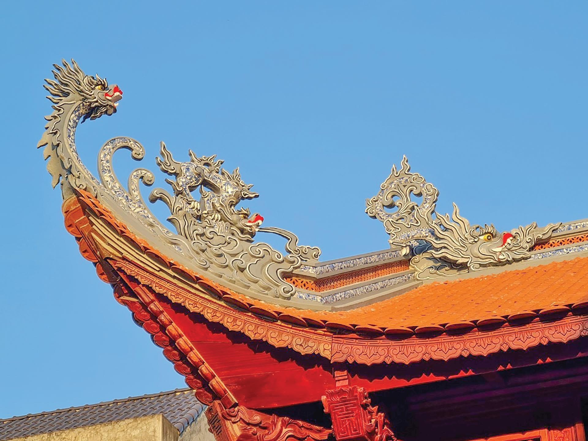 Một góc của công trình tu bổ Di tích lịch sử chùa Phúc An, xã Lạc Vệ, huyện Tiên Du, Bắc Ninh.
