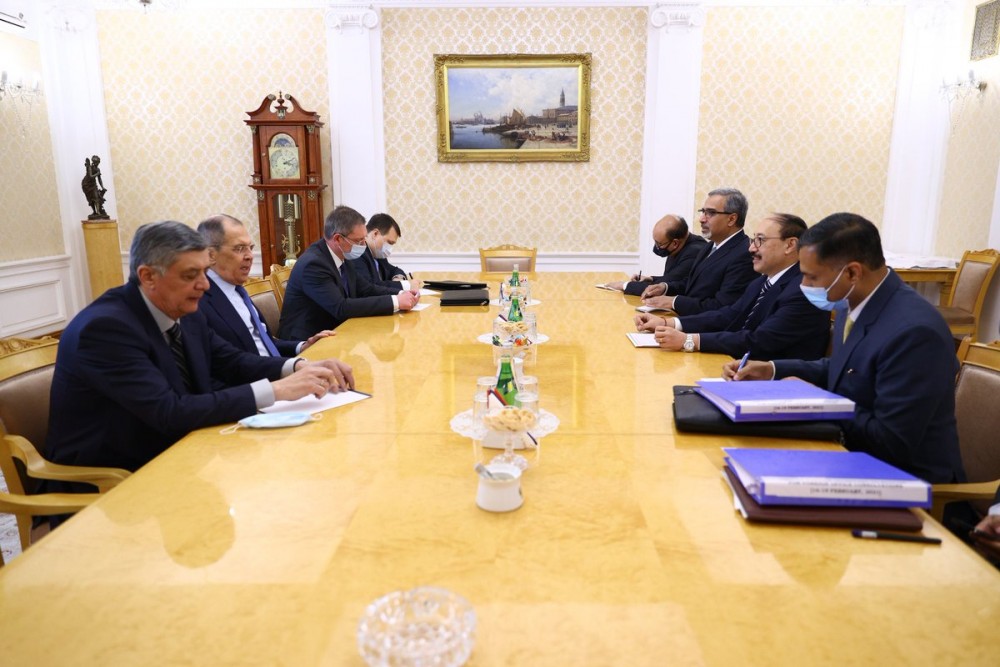 Bí thư Đối ngoại Ấn Độ H. Shringla và Thứ trưởng Ngoại giao Nga I. Morgulov trong chuyến thăm Moscow  từ 17-18/2. (Nguồn: ĐSQ Nga tại Ấn Độ)