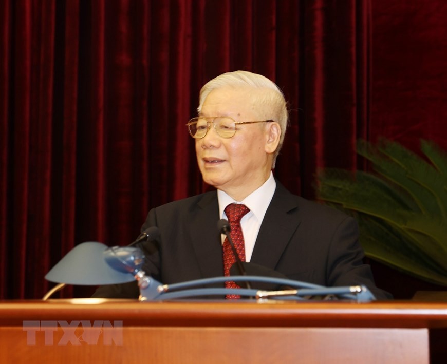 Tổng Bí thư, Chủ tịch nước Nguyễn Phú Trọng phát biểu bế mạc Hội nghị Trung ương 2, khóa XIII