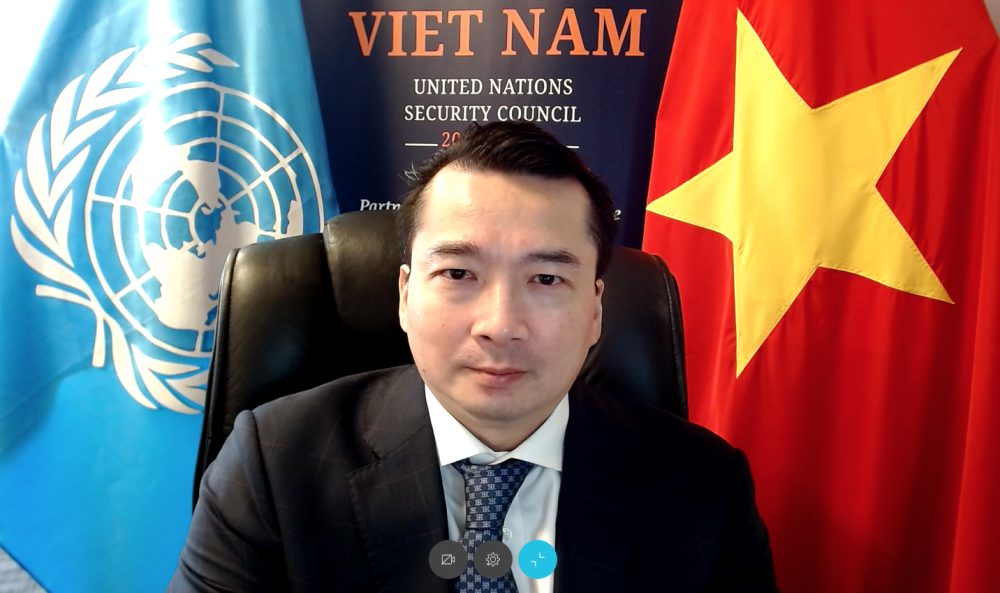 Đại sứ Phạm Hải Anh, Phó Trưởng Phái đoàn Việt Nam tại LHQ, phát biểu