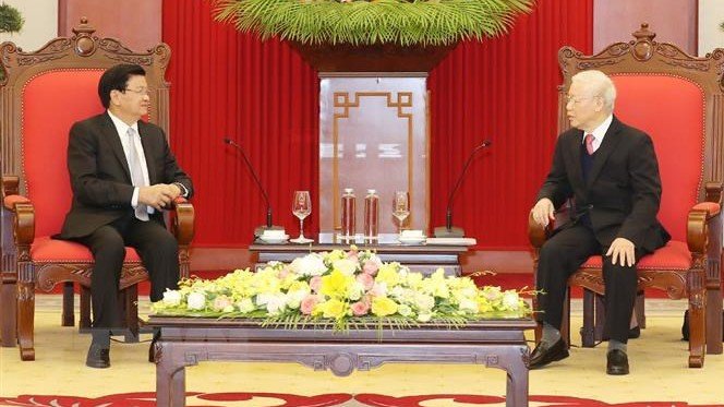 Tổng Bí thư, Chủ tịch nước Lào gửi thư cảm ơn Tổng Bí thư Nguyễn Phú Trọng và Chủ tịch nước Nguyễn Xuân Phúc