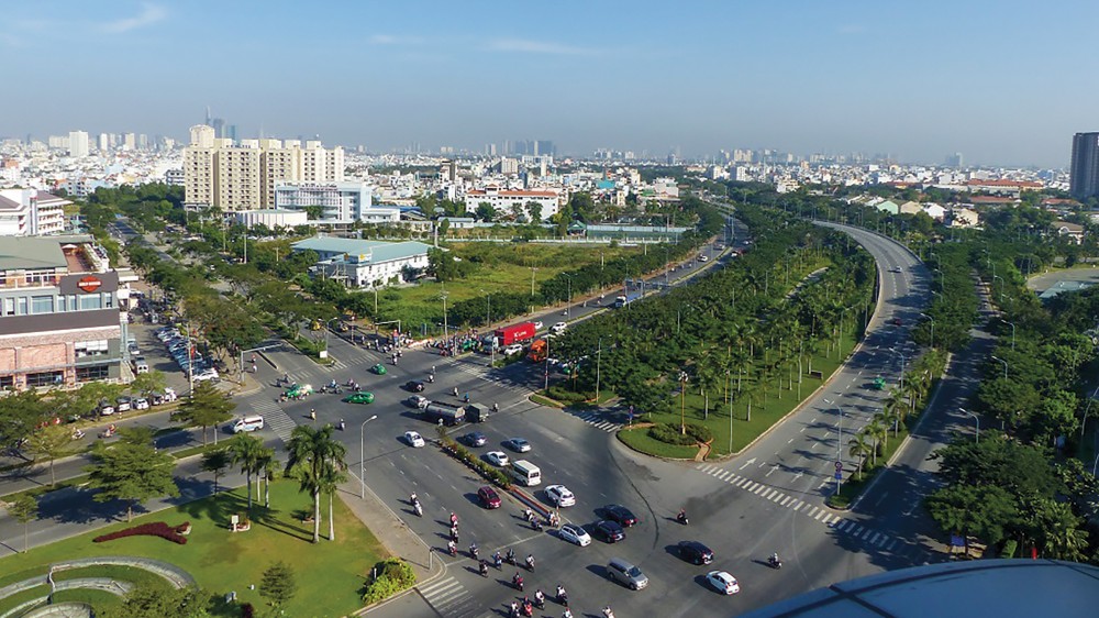 Khu đô thị Phú Mỹ Hưng do Công ty TNHH Liên doanh Phú Mỹ Hưng đầu tư, sau 20 năm đã trở thành nền tảng để phát triển cả khu vực phía Nam TP.Hồ Chí Minh. (Ảnh: Bảo Lan)