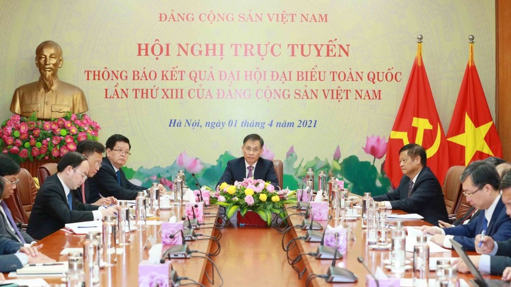 Hội nghị trực tuyến thông báo kết quả Đại hội XIII của Đảng Cộng sản Việt Nam tới Đảng Nhân dân Cách mạng Lào