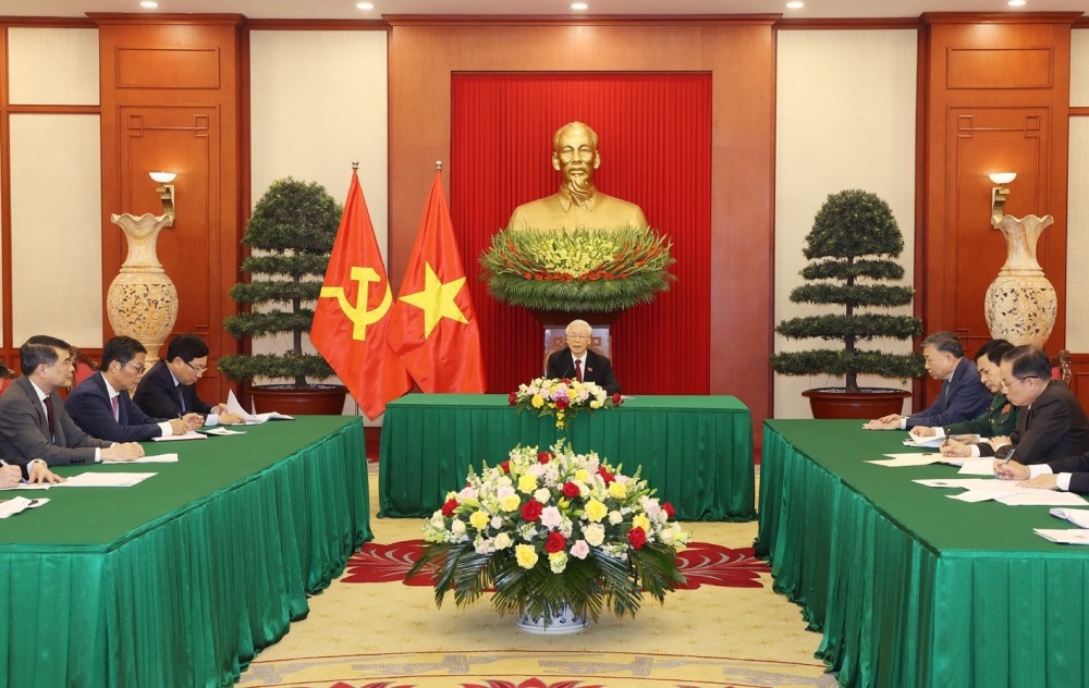 Tổng Bí thư Nguyễn Phú Trọng điện đàm với Tổng thống Liên bang Nga V. Putin
