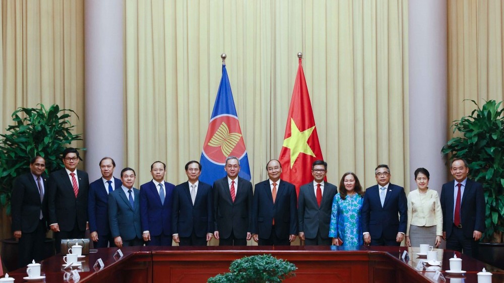 Chủ tịch nước Nguyễn Xuân Phúc tiếp Đại sứ, Đại biện các nước ASEAN