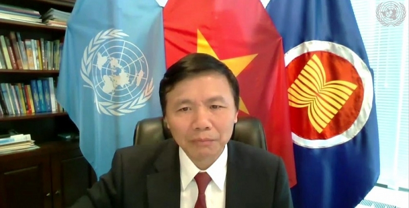 Đại sứ Đặng Đình Quý, Trưởng Phái đoàn thường trực Việt Nam tại Liên hợp quốc (LHQ) đã chủ trì thảo luận.