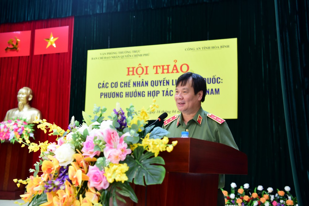   Trung tướng Nguyễn Thanh Sơn, Cục trưởng Cục Đối ngoại, Bộ Công an, Chánh Văn phòng Thường trực Ban Chỉ đạo nhân quyền.