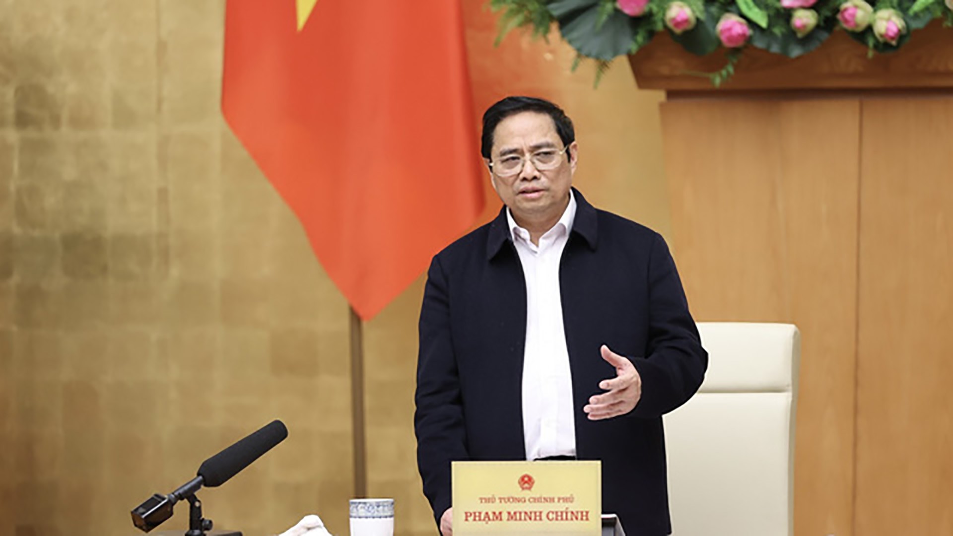 Thủ tướng Phạm Minh Chính kết luận hội nghị. (Nguồn: VGP)