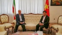 Đại sứ Lương Quốc Huy làm việc với Chủ tịch Hội hữu nghị Iran-Việt Nam