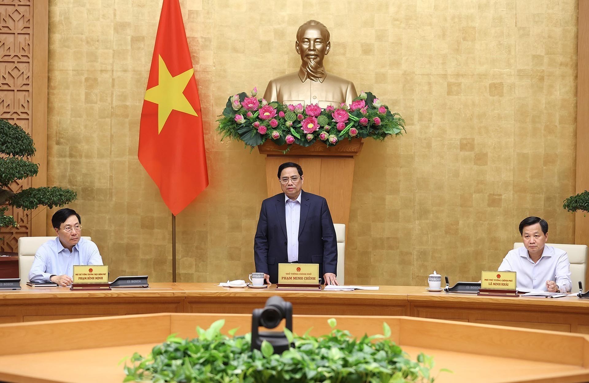 Thủ tướng Phạm Minh Chính trì Phiên họp Chính phủ thường kỳ tháng 4. (Nguồn: TTXVN)