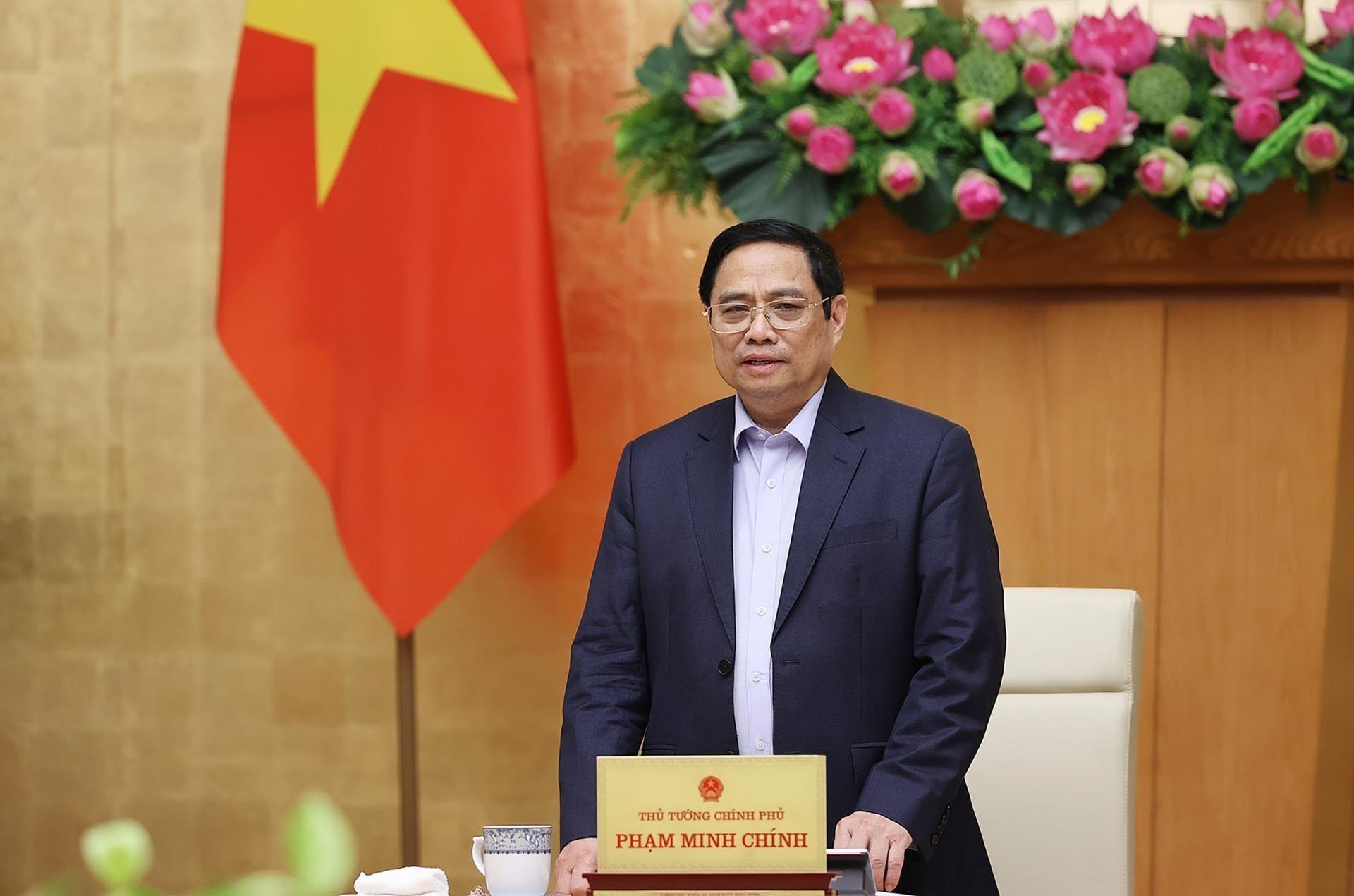 Thủ tướng Phạm Minh Chính kết luận Phiên họp Chính phủ thường kỳ tháng 4. (Nguồn: TTXVN)