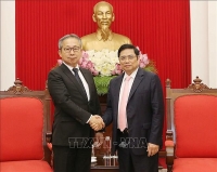 Trưởng ban Tổ chức Trung ương Phạm Minh Chính tiếp Đại sứ Nhật Bản tại Việt Nam