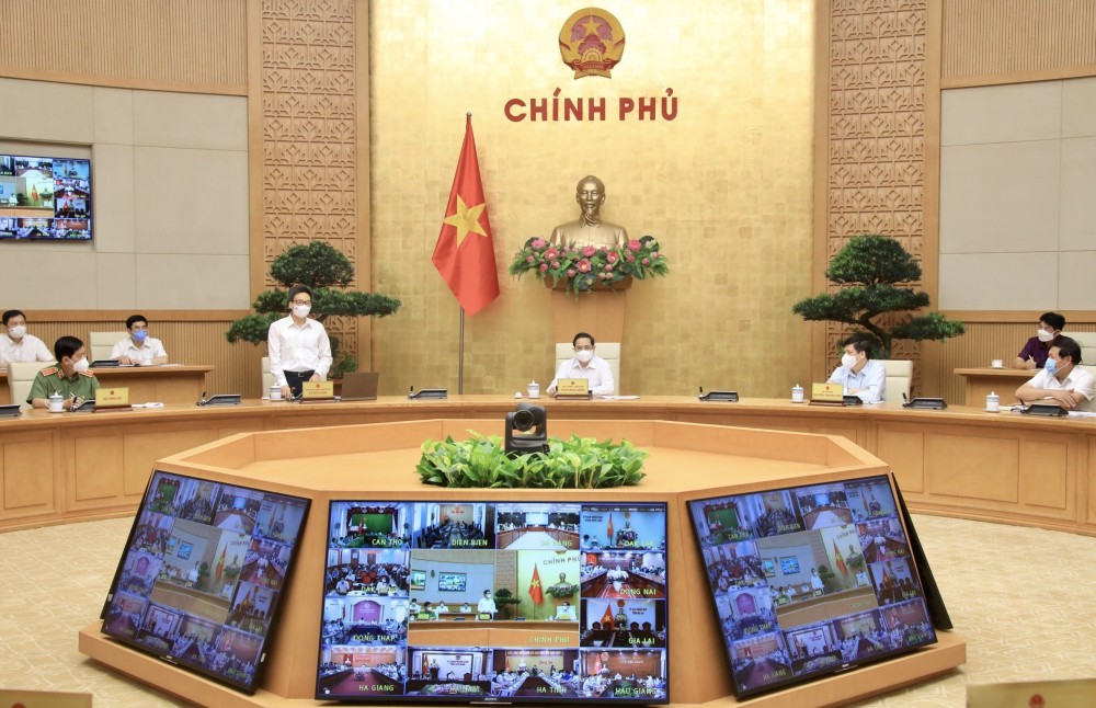 Thủ tướng Phạm Minh Chính chỉ đạo họp trực tuyến toàn quốc trước diễn biến mới của dịch COVID-19
