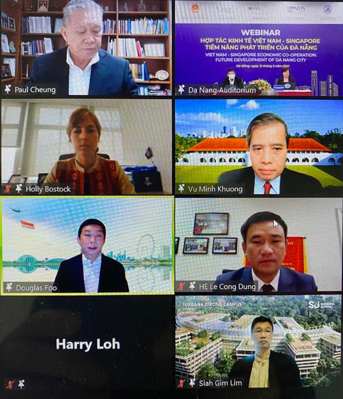 Hội thảo xúc tiến đầu tư “Hợp tác kinh tế Việt Nam – Singapore: Tiềm năng phát triển của Đà Nẵng” theo hình thức trực tuyến. 