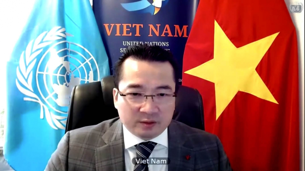 Phát biểu tại phiên họp, Đại sứ Phạm Hải Anh, Phó Trưởng Phái đoàn thường trực Việt Nam tại LHQ