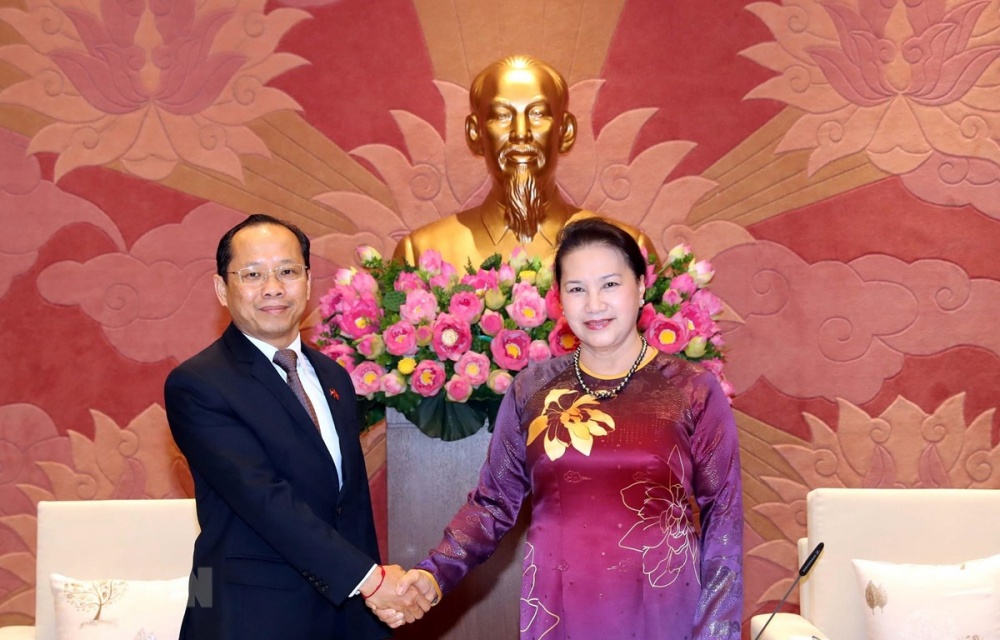 Chủ tịch Quốc hội Nguyễn Thị Kim Ngân tiếp Đại sứ Campuchia tại Việt Nam