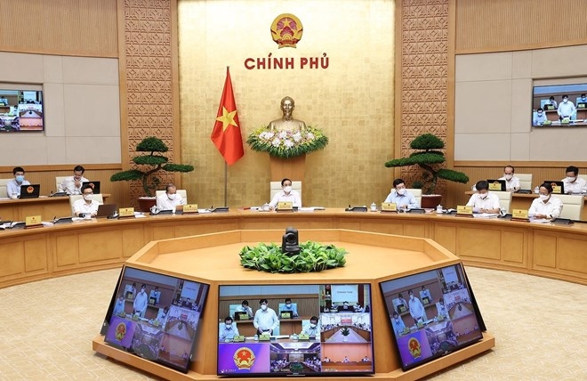 Thủ tướng Phạm Minh Chính chủ trì phiên họp. (Nguồn: TTXVN)