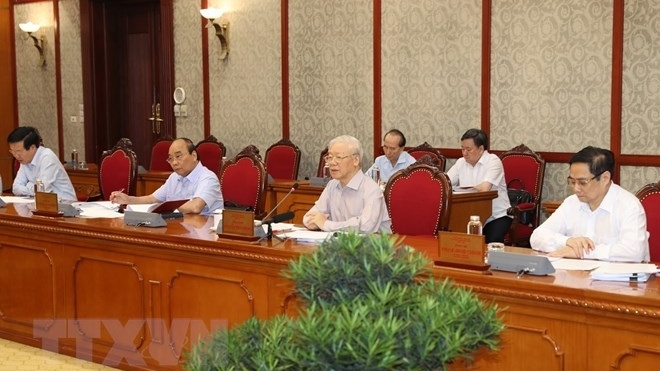 Tổng Bí thư Nguyễn Phú Trọng chủ trì họp Bộ Chính trị về tình hình phòng chống dịch Covid-19