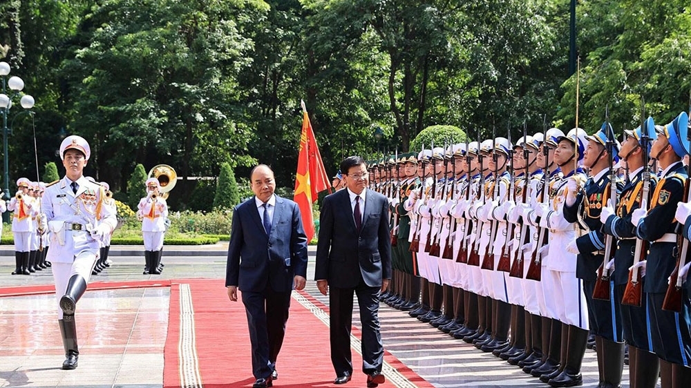 Chủ tịch nước Nguyễn Xuân Phúc chủ trì Lễ đón Tổng Bí thư, Chủ tịch nước Lào thăm hữu nghị chính thức Việt Nam