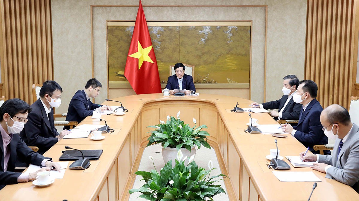Phó Thủ tướng Phạm Bình Minh điện đàm với Cố vấn An ninh quốc gia Hoa Kỳ Jake Sullivan. (Nguồn: TTXVN)