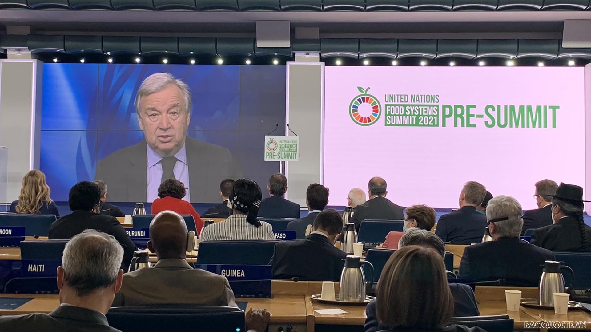 Tổng Thư ký LHQ António Guterres phát biểu khai mạc ội nghị Trù bị cho Thượng đỉnh Hệ thống lương thực