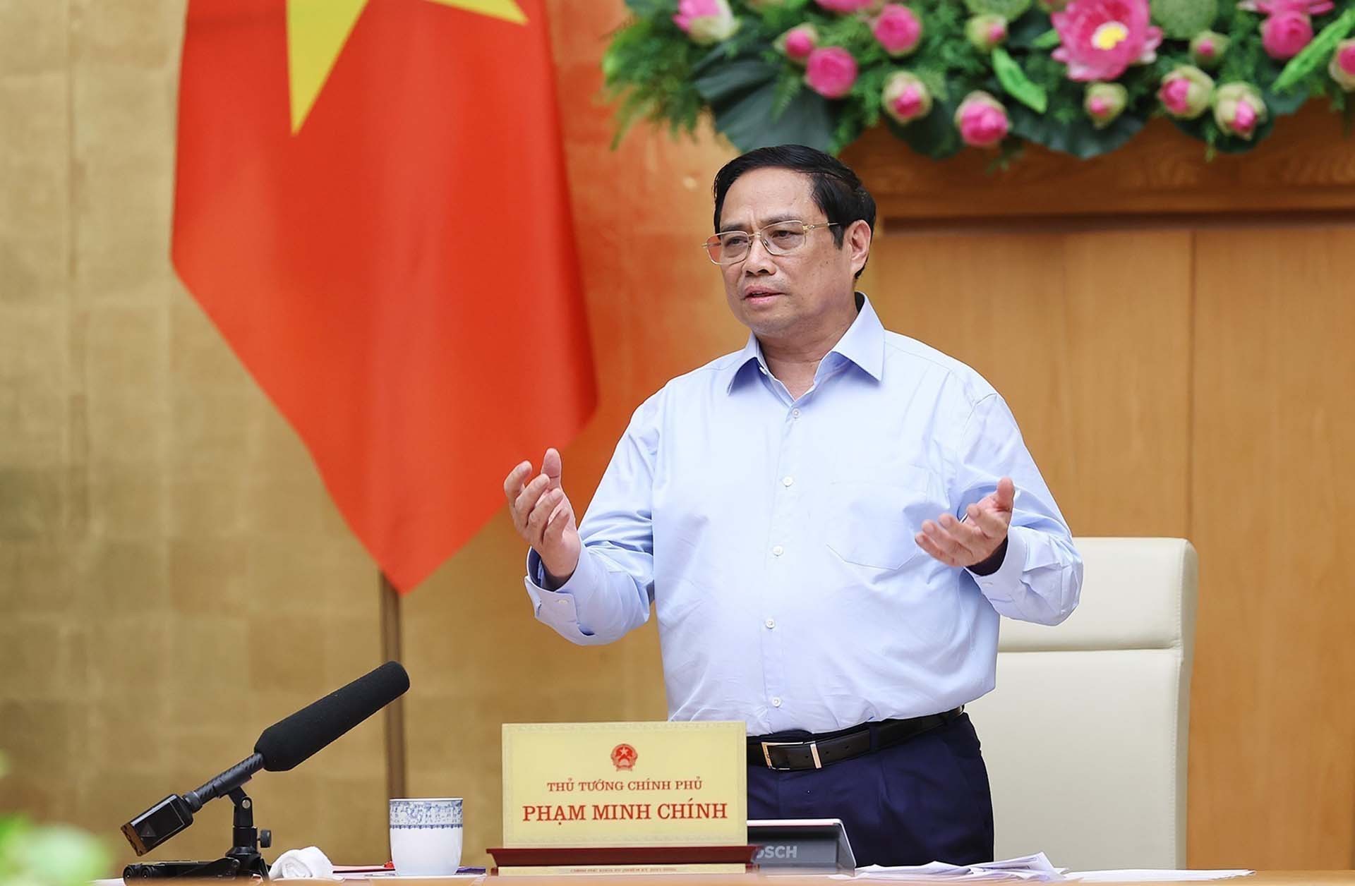 Thủ tướng Phạm Minh Chính phát biểu kết luận. (Nguồn: TTXVN)