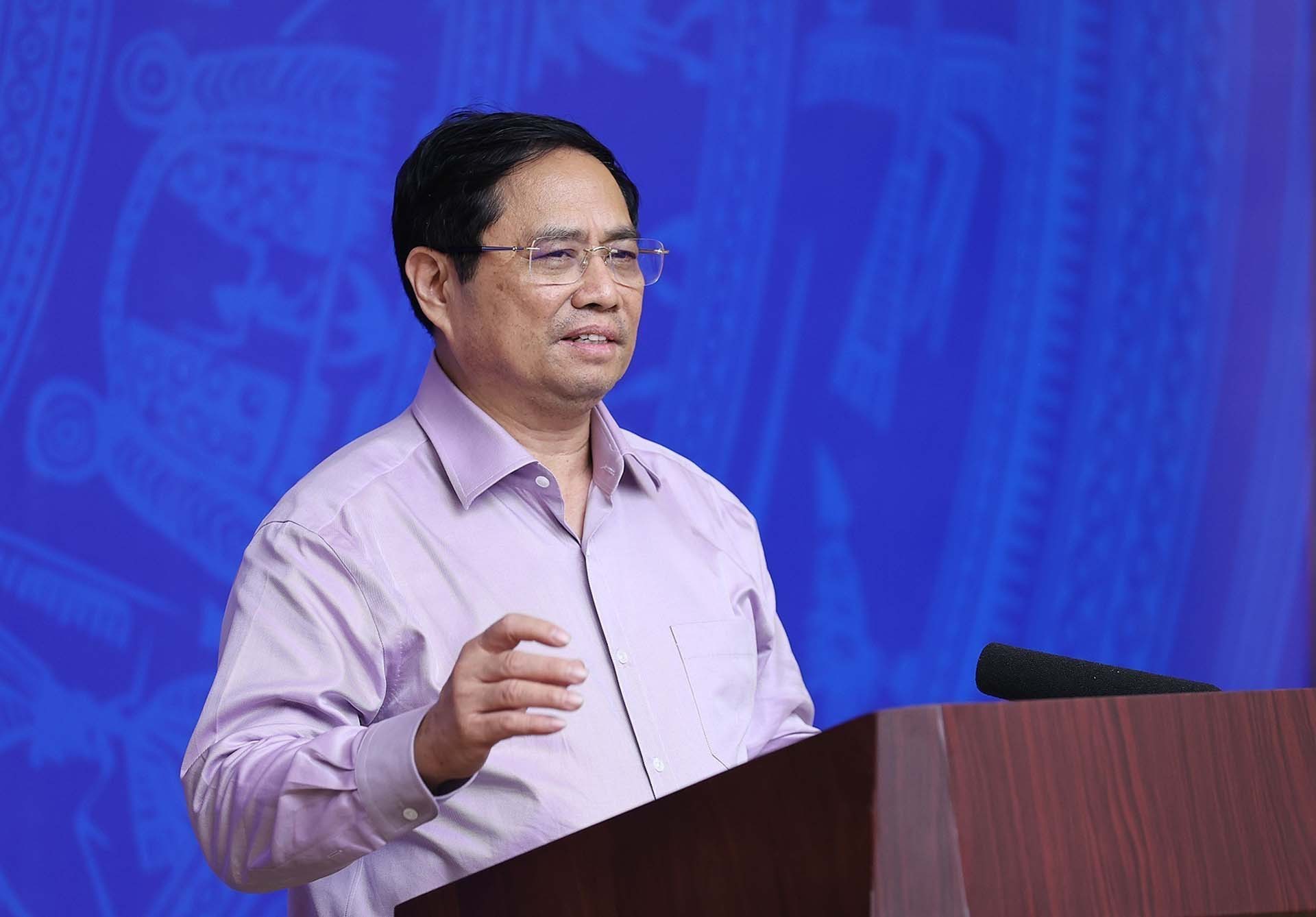 Thủ tướng Phạm Minh Chính kết luận phiên họp. (Nguồn: TTXVN)