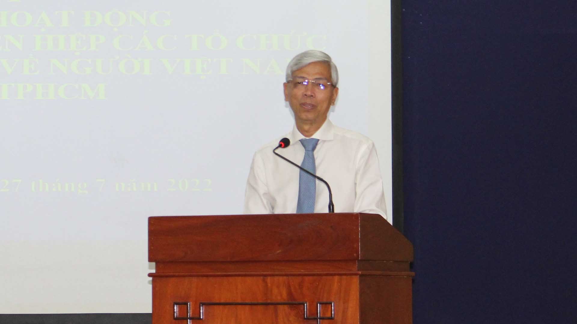 Phó Chủ tịch Ủy ban nhân dân TP. Hồ Chí Minh Võ Văn Hoan phát biểu