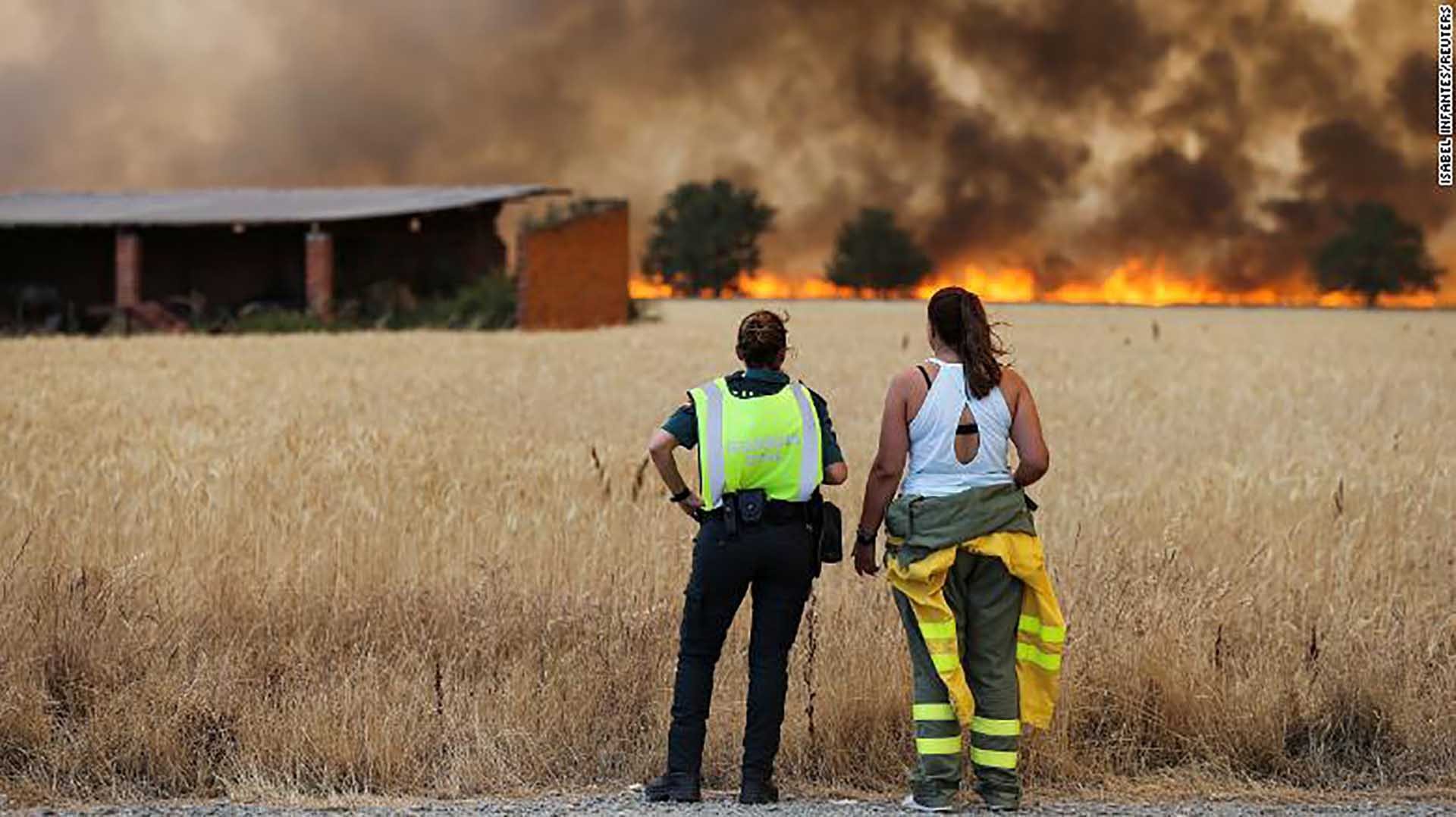 Cháy rừng dữ dội tại nhiều nơi ở châu Âu. (Nguồn: CNN)