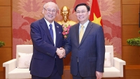Chủ tịch Quốc hội Vương Đình Huệ tiếp cố vấn đặc biệt Liên minh Nghị sĩ hữu nghị Nhật-Việt