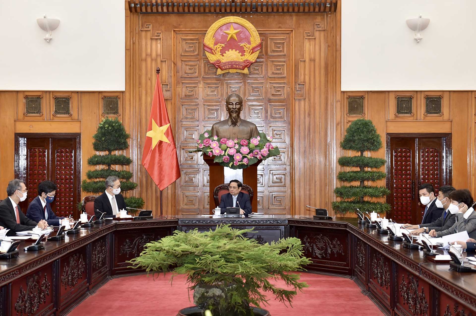 Thủ tướng Phạm Minh Chính tiếp Đại sứ Nhật Bản tại Việt Nam Yamada Takio. (Nguồn: VGP)