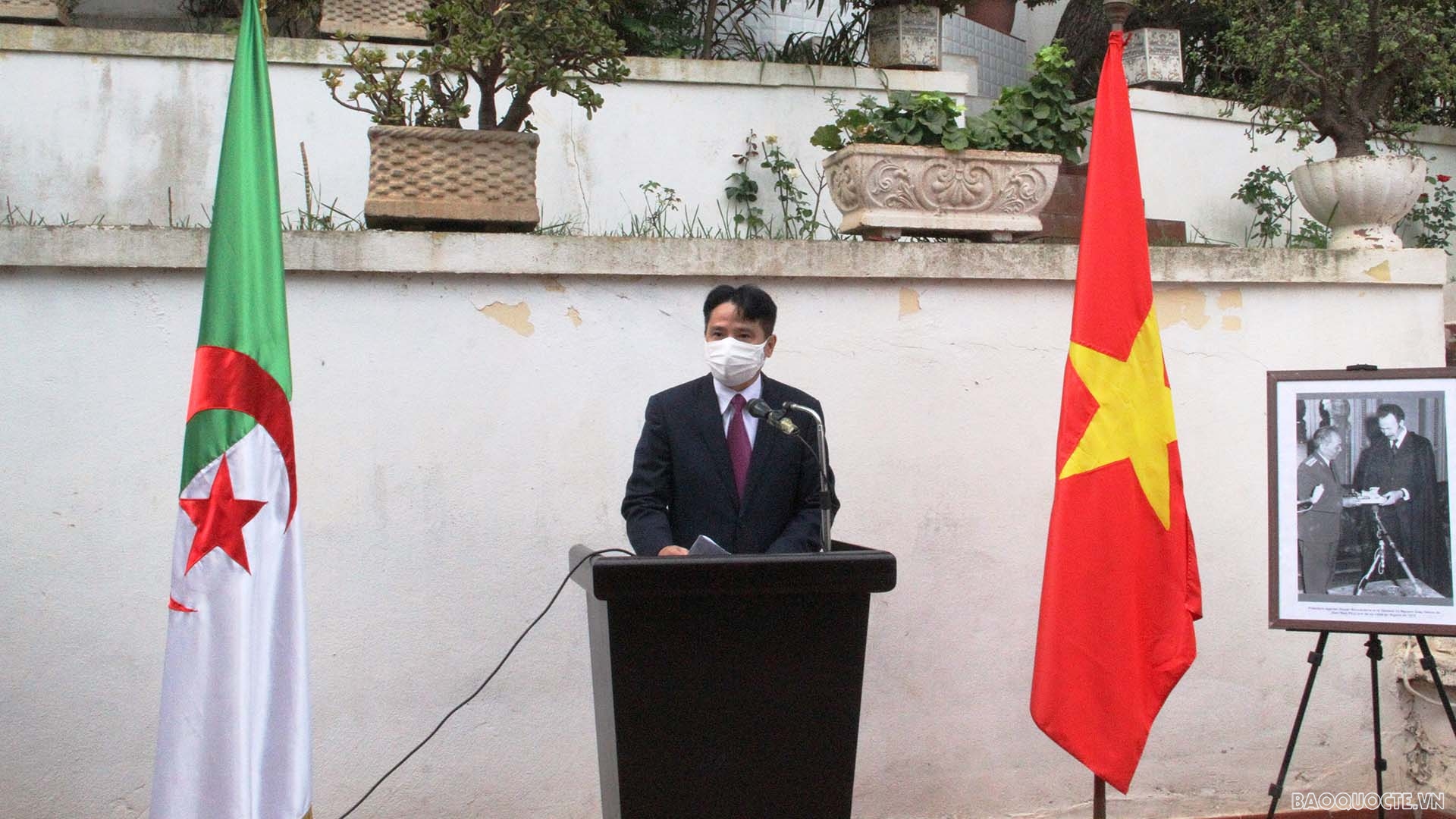 Đại sứ Việt Nam tại Algeria Nguyễn Thành Vinh phát biểu tại sự kiện
