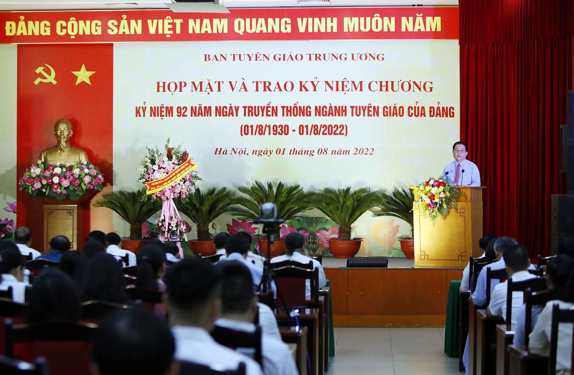 Đồng chí Nguyễn Trọng Nghĩa, Bí thư Trung ương Đảng, Trưởng Ban Tuyên giáo Trung ương phát biểu. (Nguồn:  TTXVN)