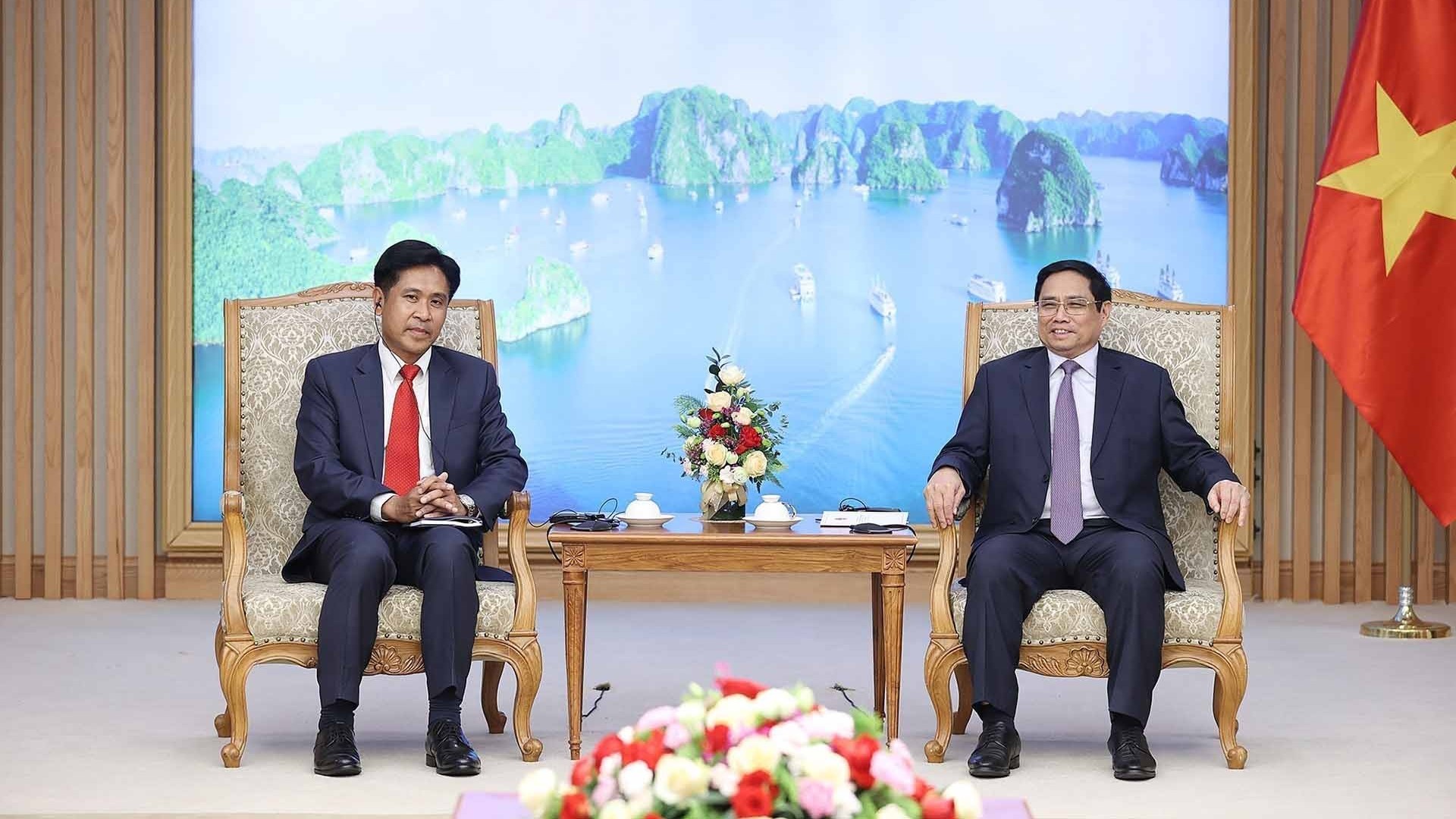 Thủ tướng Phạm Minh Chính tiếp Bộ trưởng Tư pháp Lào