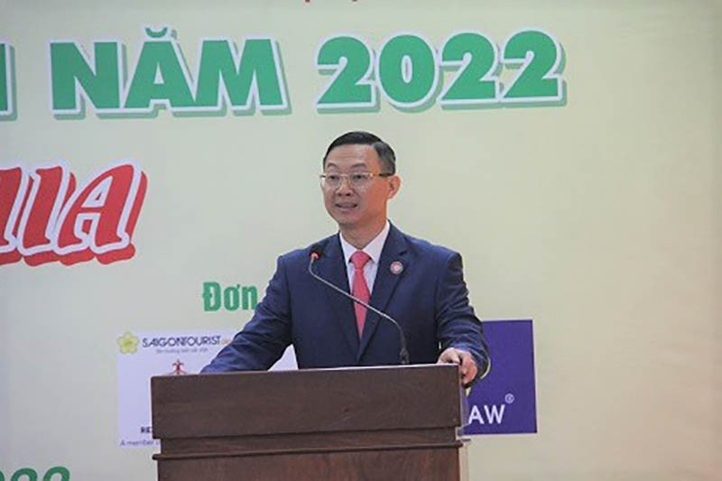 Ông Trần Phước Anh, Giám đốc Sở Ngoại vụ TP.HCM phát biểu khai mạc chương trình.