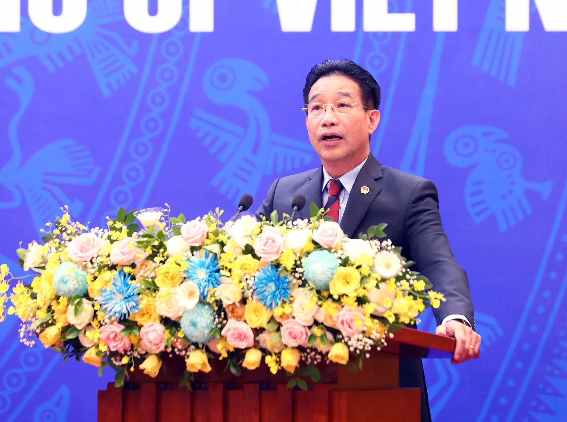Phó Chủ nhiệm Văn phòng Chủ tịch nước Phạm Thanh Hà công bố Quyết định đặc xá năm 2022 của Chủ tịch nước Cộng hoà xã hội Chủ nghĩa Việt Nam. (Nguồn: TTXVN)