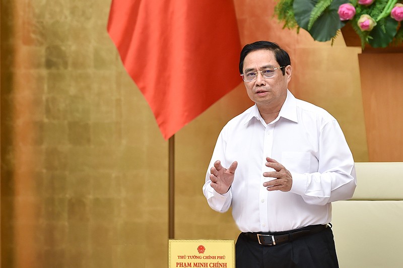 Thủ tướng Phạm Minh Chính phát biểu tại cuộc họp. (Nguồn: VGP)